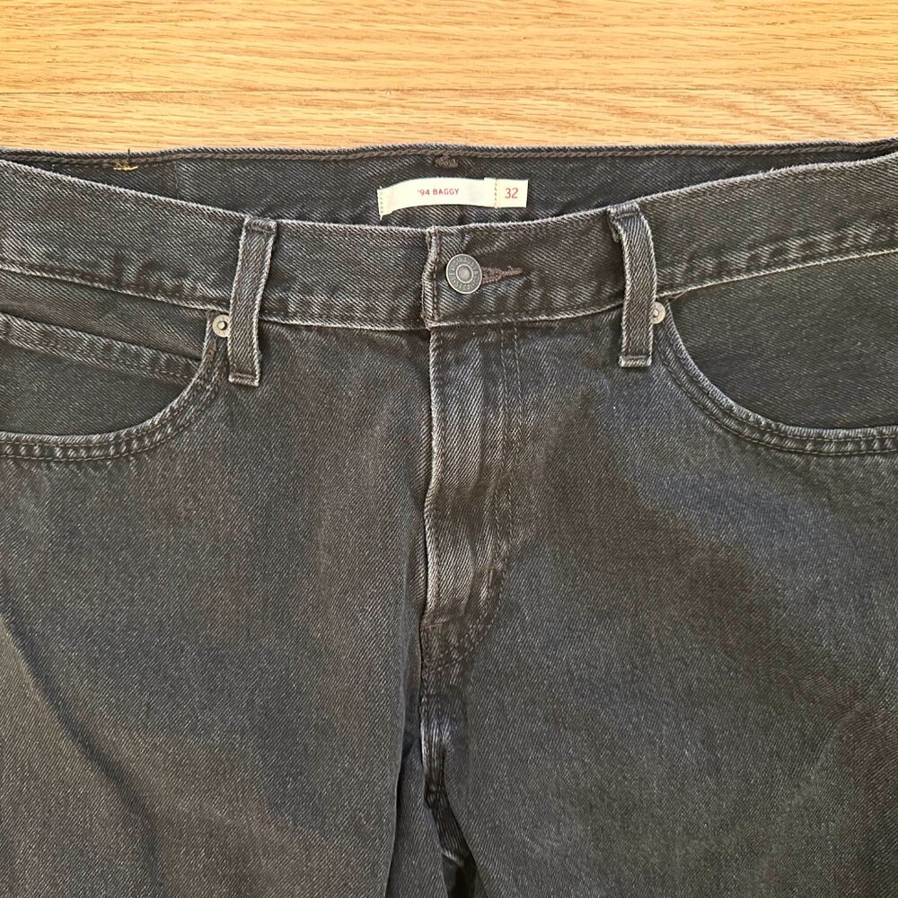 Women's Black '94 Baggy Levi Pants - Picture 3 of 3